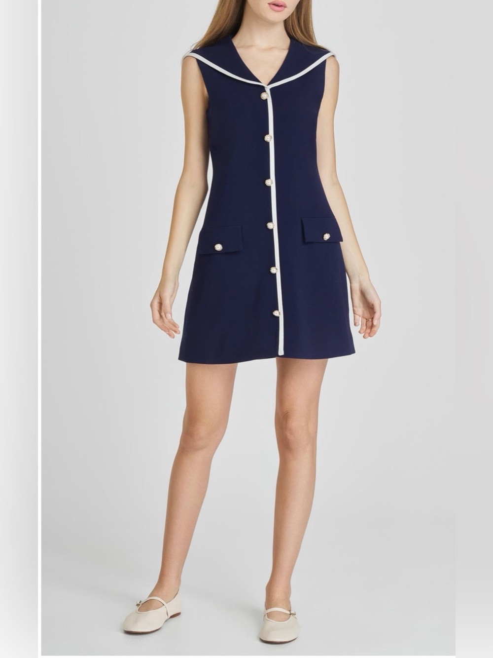 NWOT WAYF Set Sail Navy Blue Minidress Size XL - Picture 8 of 8